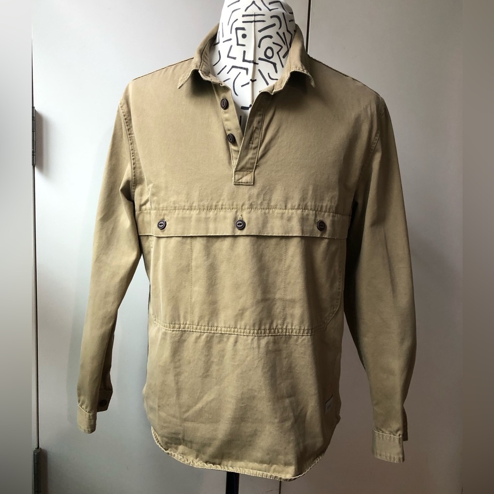 Zara Tan Lightweight Shirt Jacket